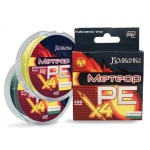 Леска плетеная Волжанка Метеор Х4 150м 0.10мм 4.55кг зеленый
