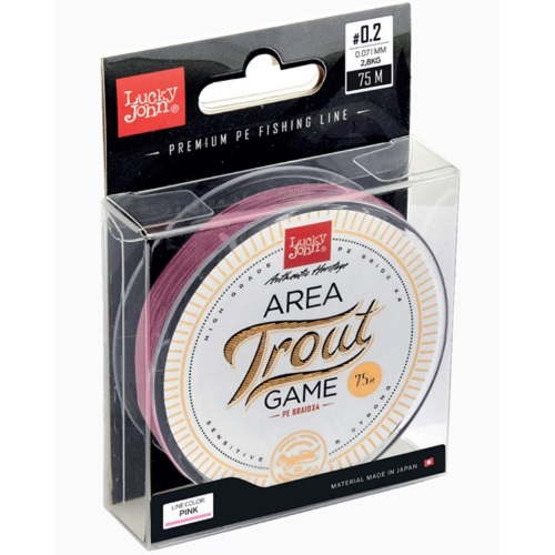 Леска плетёная Lucky John Area Trout Game BRAID Pink 075/009