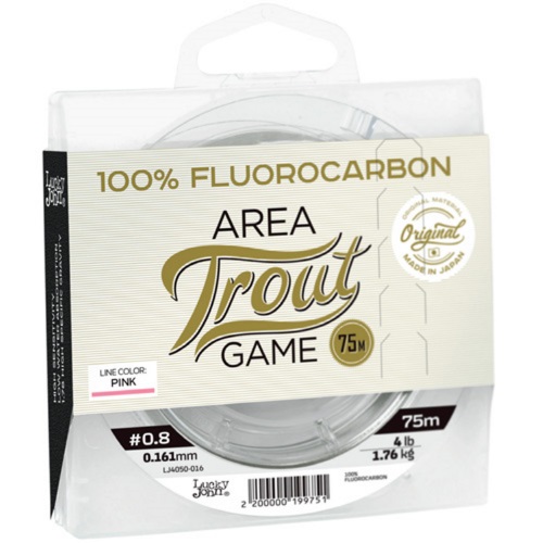 Леска монофильная Lucky John Area Trout Game Fluorocarbon Pink 075/018