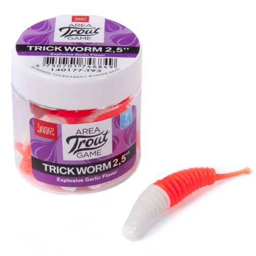 Слаги съедобные искусственные Lucky John Pro Series Trick Worm 05.00/T93 10шт.