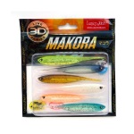 Виброхвосты Lucky John 3D Series Makora Split Tail 4" MIX1 6шт.