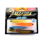 Виброхвосты Lucky John 3D Series Makora Split Tail 5" MIX1 4шт.
