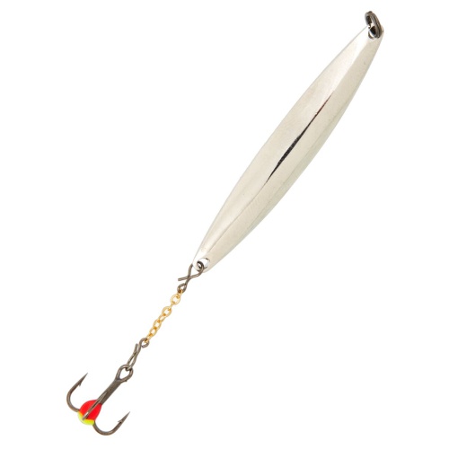 Блесна вертикальная зимняя Lucky John Nail Blade с цепочкой и тройником, 45мм, S