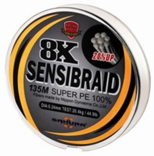 Шнур  8 X SENSIBRAID (ЗЕЛЕНЫЙ) 0,14mm