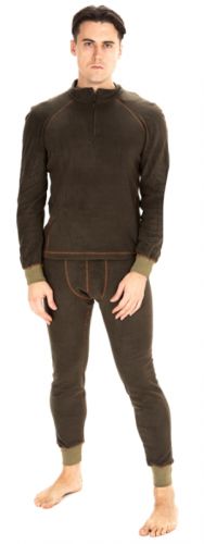 Термобелье Thermoline ZIP цвет Хаки ткань Флис Фактурный (Размер: 60-62, Рост: 3XL )