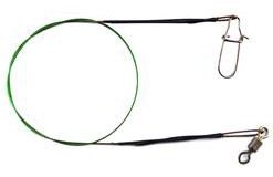 Поводок стальной с зел. покрытием Rubicon 1x7, 12kg, d=0,57mm 25cm (заст Duo-Lock/верт Rolling) 5шт