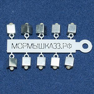 Подвеска с кубиком серебро 4мм №18