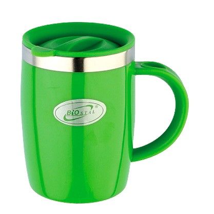 Кружка BIOSTAL NE-400A с крыш. цвет.пласт.дутая 0,4л
