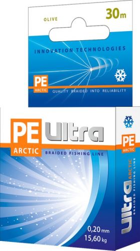 Плетеный шнур AQUA PE ULTRA Arctic 30m 0.14mm, olive