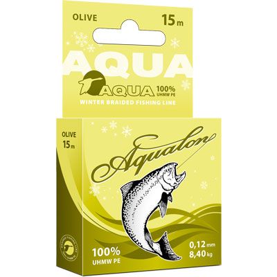Плетеный шнур AQUA Aqualon Olive 15m d=0,08mm