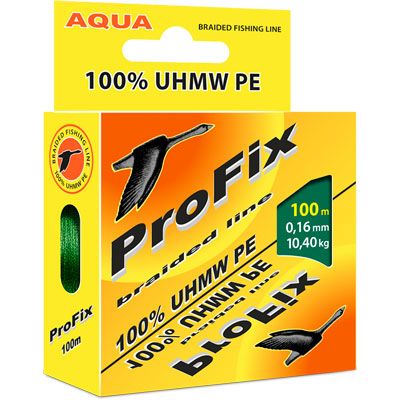 Плетеный шнур AQUA PROFIX 100m dark green, d=0,10mm