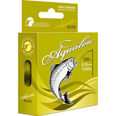Плетеный шнур AQUA Aqualon 100m (olive) d=0,25mm