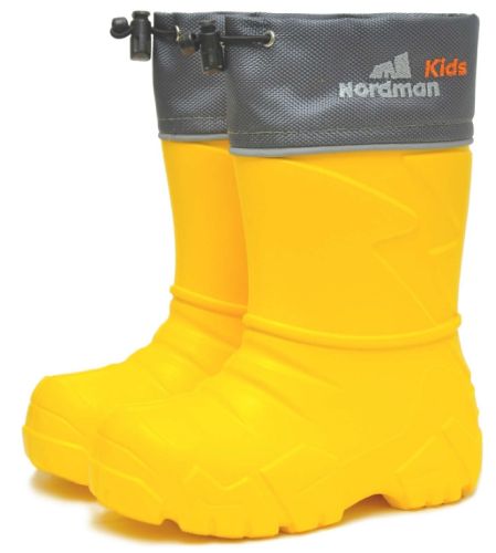 Сапоги детские ЭВА \"Nordman Kids\" утепленные с манжетой, вшитый вклад. желтый 1-109-E06 раз. 24/25