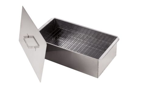 Коптильня двухъярусная большая плюс (600х320х250 нержавеющая сталь 1.5мм) с поддоном для сбора жира