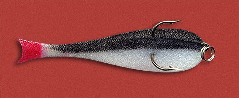 Рыба поролоновая с тройным кр. 6см бело-черн