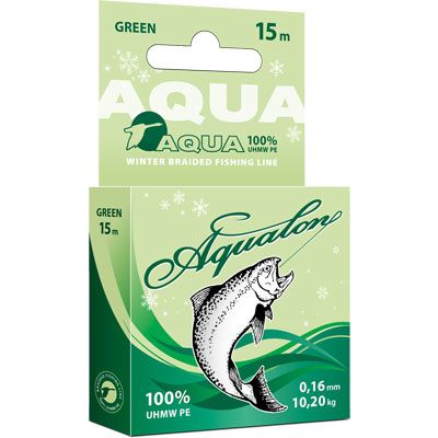 Плетеный шнур AQUA Aqualon Dark-Green 15m d=0,06mm