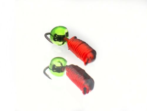 Гвоздик рифленый с латунным шариком (FLUO GREEN) 2,5мм 0,8г. цвет №15 (Владимирская)