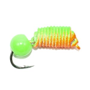 Гвоздик рифленый с латунным шариком (FLUO GREEN) 3мм 1г. цвет №11 (Владимирская)