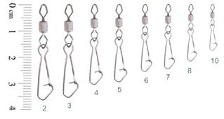 Вертлюг Rubicon Diamond Impressed Rolling Swivel w/Hooked Snap 71068-03 №3, тест 25кг.