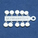 Подвеска с белым граненым шариком №22