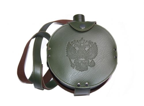 Фляга кожа с ремнем YX-42OZ