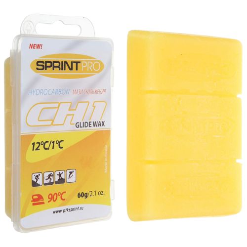Мази скольжения SPRINT PRO, LF1 Yellow, (+12 +1C), 60г