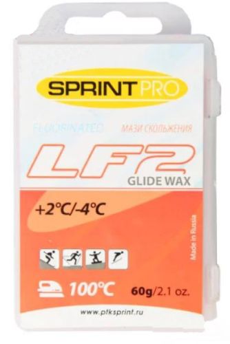 Мази скольжения SPRINT PRO, LF2 Red, (+2 -4C), 60г