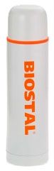 Термос BIOSTAL NB1000C-W с двойной колбой цветной белый (узкое горло)
