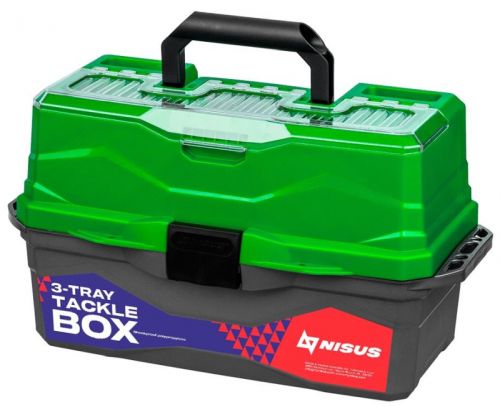 Ящик для снастей Tackle Box трехполочный NISUS зеленый (N-TB-3-G)