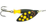 Блесна вращающаяся Mepps Aglia Heavy Long Black/Yellow 1+, 12 гр