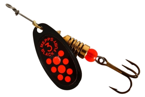 Блесна вращающаяся Mepps Black Fury Black/Orange 3, 6.5 гр