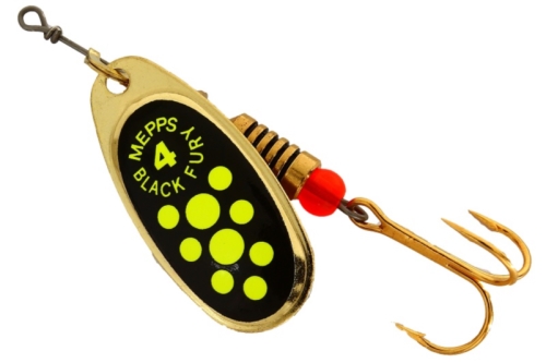 Блесна вращающаяся Mepps Black Fury Gold/Chart 4, 8 гр