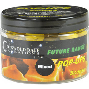 COTSWOLD BAITS  Бойли плавающие FUTURE Scopex Pop-Up Yellow 10mm, 15mm and Dumbells 150ml FB128