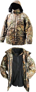 Куртка непромокаемая дышащая удлинённая с подстёжкой из флиса  DAIWA Mission JKT With Zipout Fleece - размер XXL (56) / MJ-XXL