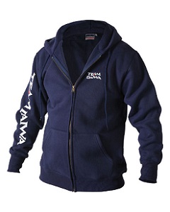 Толстовка на молнии с капюшоном синяя DAIWA Team Zipper Hooded Top Navy размер -  XL / TDZHNY-XL