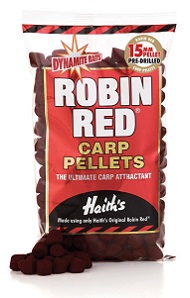Пелетс Dynamite Baits 900 гр Robin Red Carp 20 мм (просверл.)