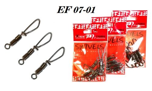 Карабин, совмещенный с двойным вертлюгом EXTREME FISHING 07-01 #3/0