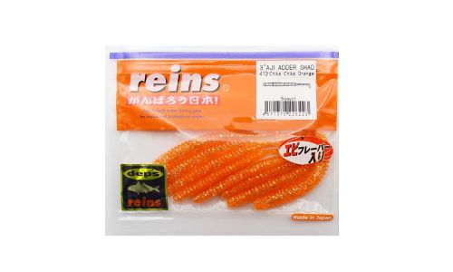 Приманка силиконовая REINS Aji Adder Shad 3\" Deps (упак. 8 шт.) / 413 - Chika Chika Orange