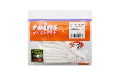 Приманка силиконовая REINS Aji Adder Shad 3\" Deps (упак. 8 шт.) / 111 - Mat White