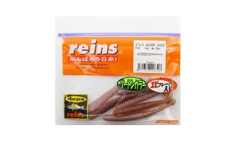 Приманка силиконовая REINS Aji Adder Shad 3\" Deps (упак. 6 шт.) / B18 - Ver de Ber