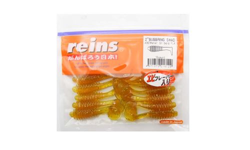 Приманка силиконовая REINS Bubbring Shad 2 430 Motor Oil Gold FLK