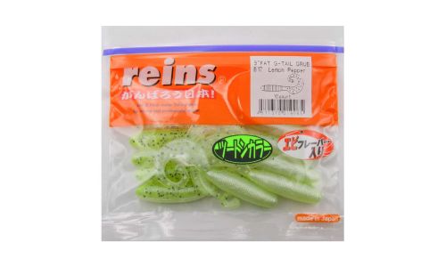 Приманка силиконовая REINS Fat G-Tail Grub 3 B17 Lemon Pepper