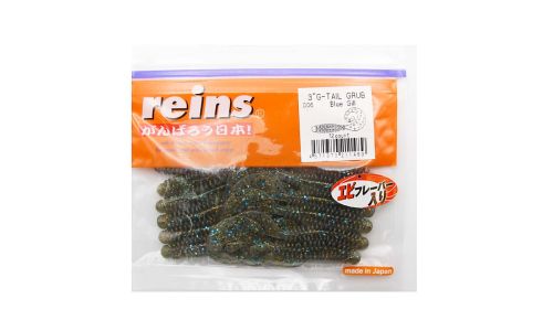 Приманка силиконовая REINS G-Tail Grub 3\" (упак. 12 шт.) / 006 - Blue Gill