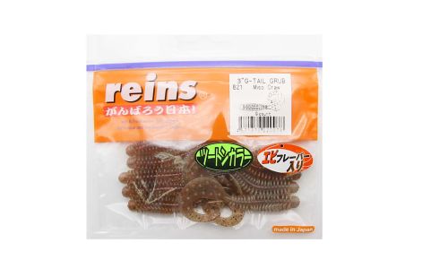 Приманка силиконовая REINS G-Tail Grub 3\" (упак. 9 шт.) / B-21 - Miso Craw