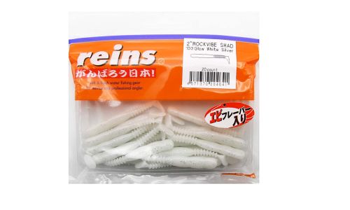 Приманка силиконовая REINS Rockvibe Shad 2 103 Glow White Silver