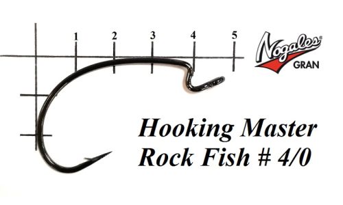 Офсетные крючки Varivas Nogales Hooking Master Rock Fish #4/0 (5 шт. в уп.)