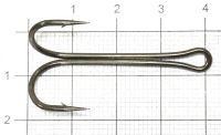 Двойник Double Hook Long Shank BN №1/0 Gurza
