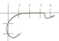 Крючок Offset Hook Long с пружинкой №1/0 BN Yoshi Onyx