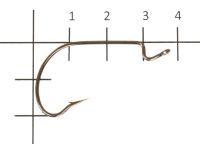 Крючок Offset Worm 213 №2/0 RB