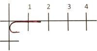 Крючок Round new red № 10